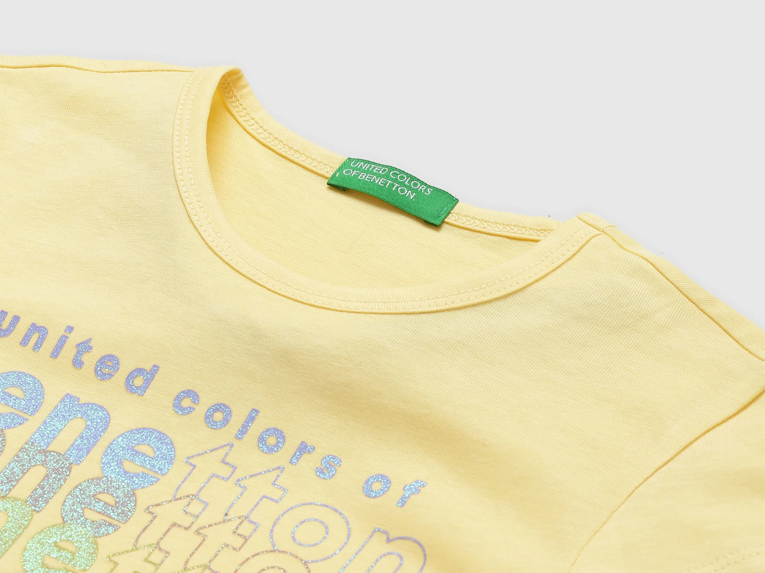 Girls Short Sleeve Yellow T Shirt