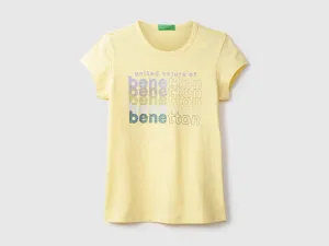 Girls Short Sleeve Yellow T Shirt