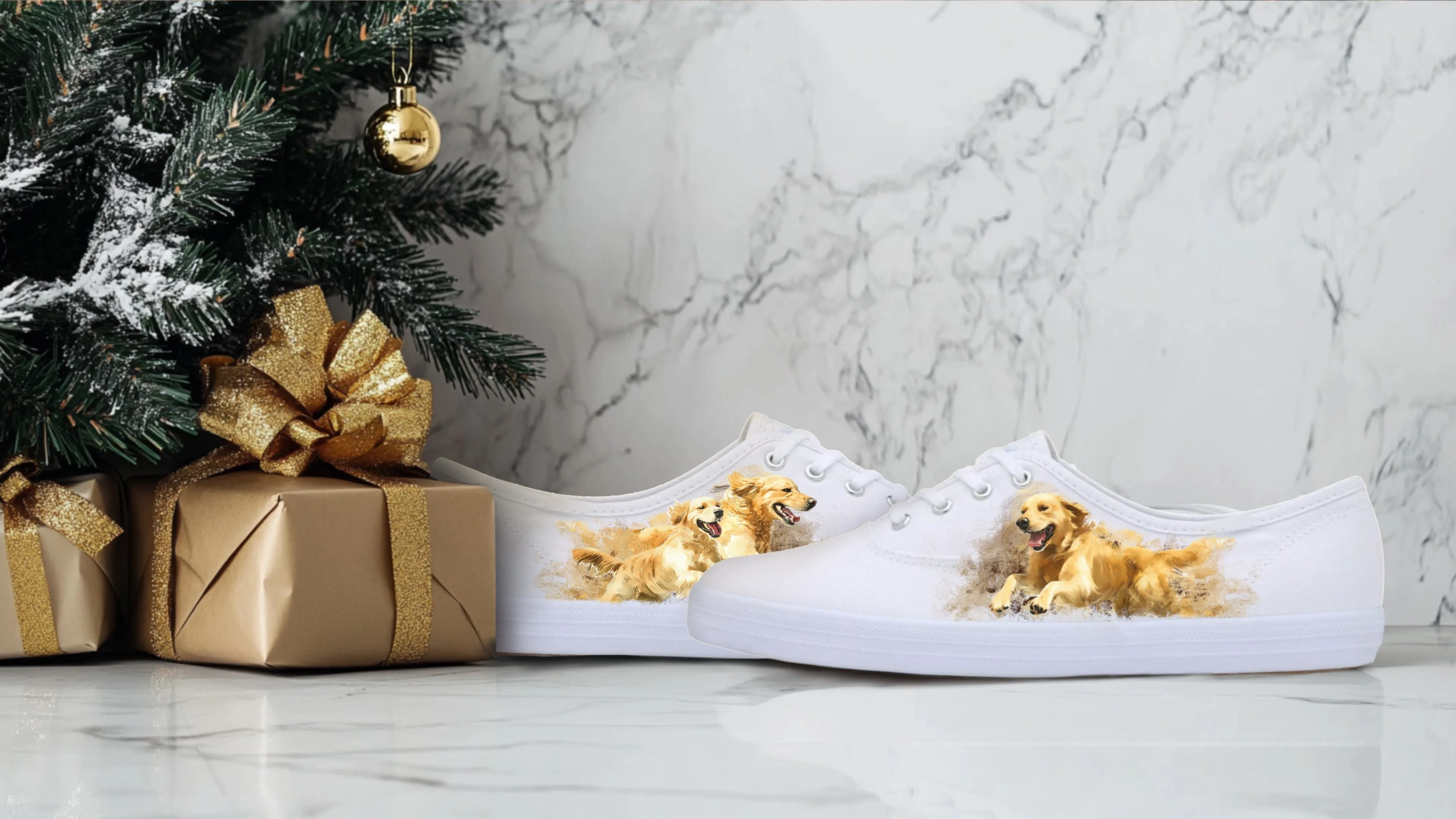 Golden Retriever Sneakers: Playful Bliss
