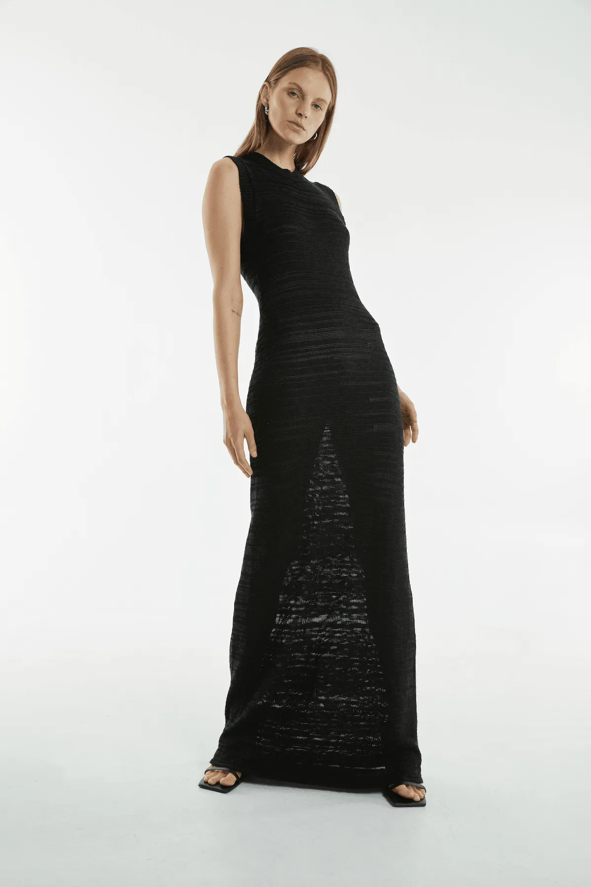HAZE KNIT MAXI TANK DRESS | BLACK