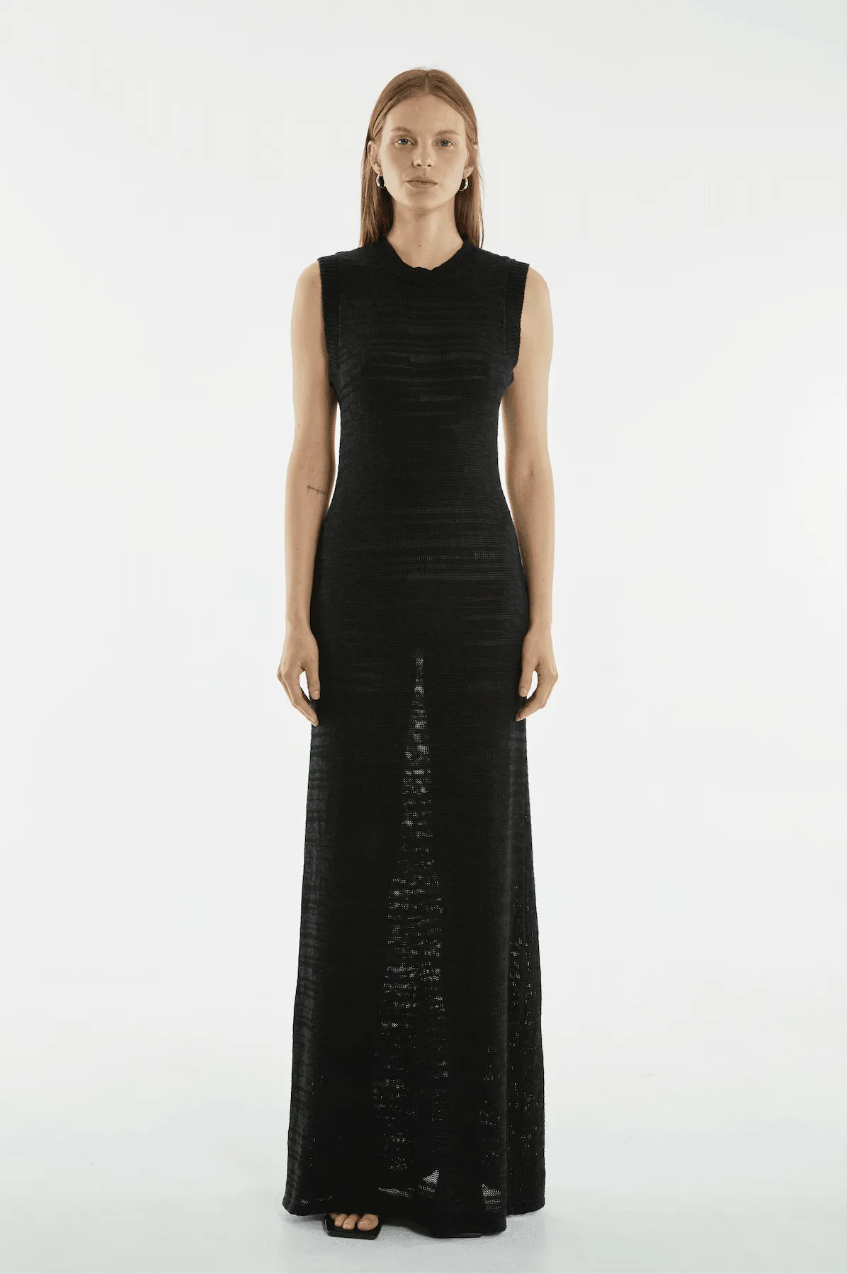 HAZE KNIT MAXI TANK DRESS | BLACK