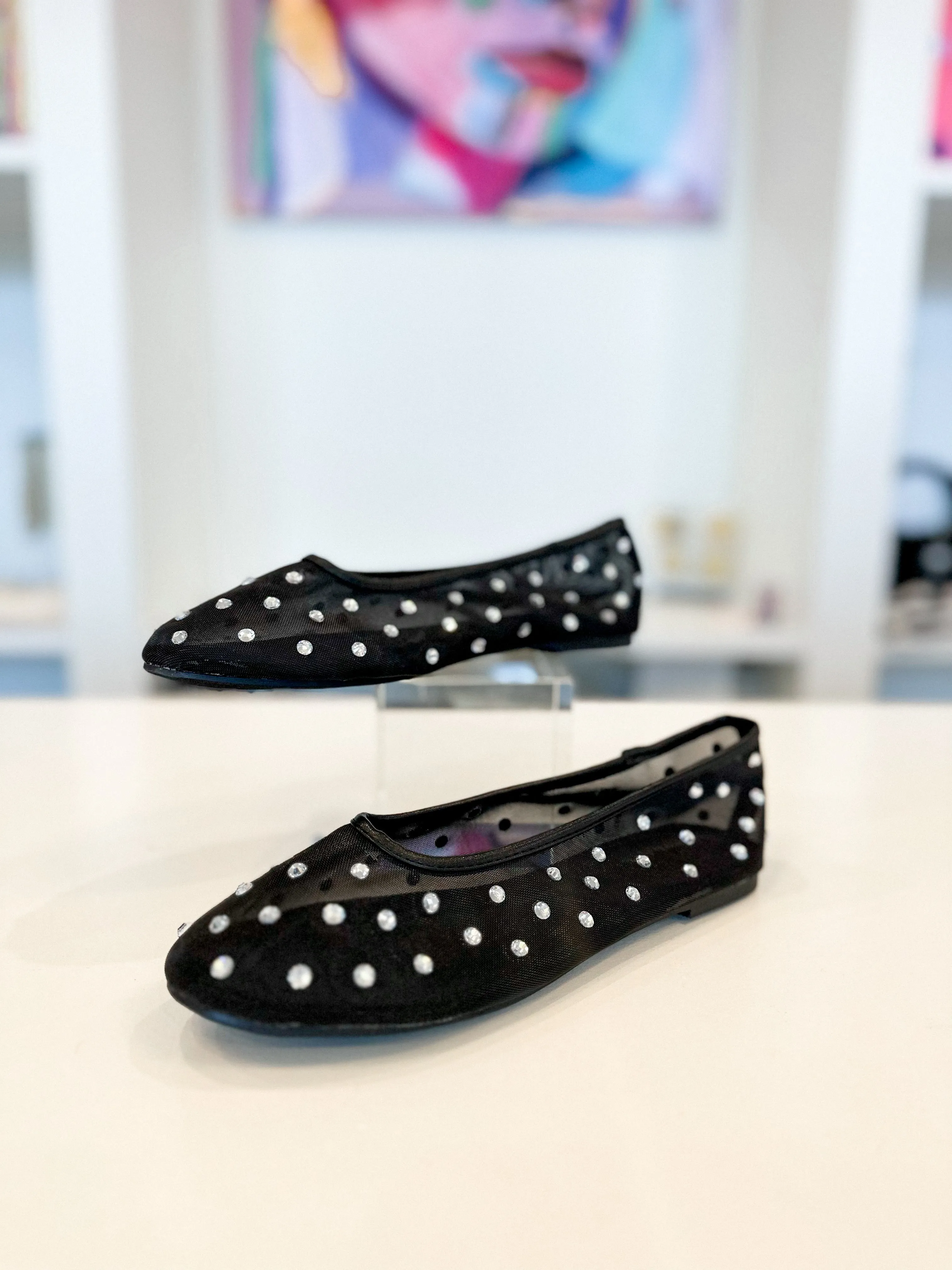 Heartful Rhinestone Flat