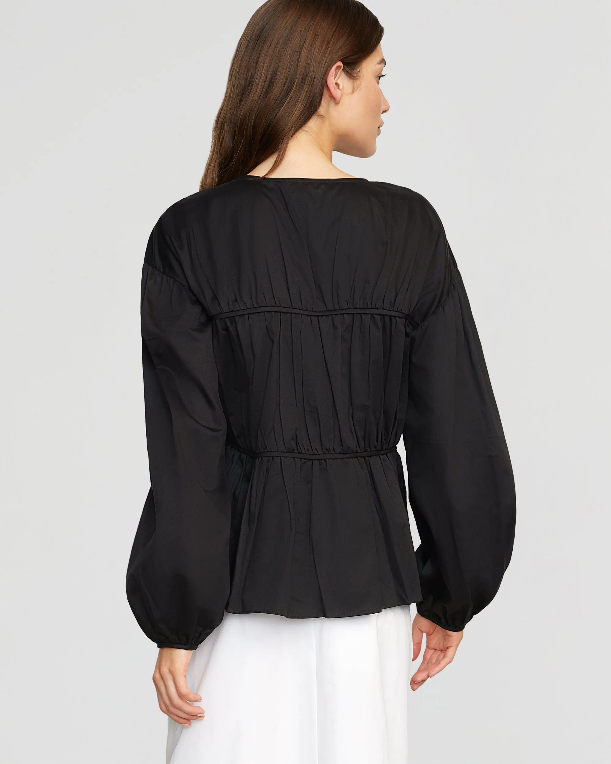 Hira Tie-Front Cotton Blouse