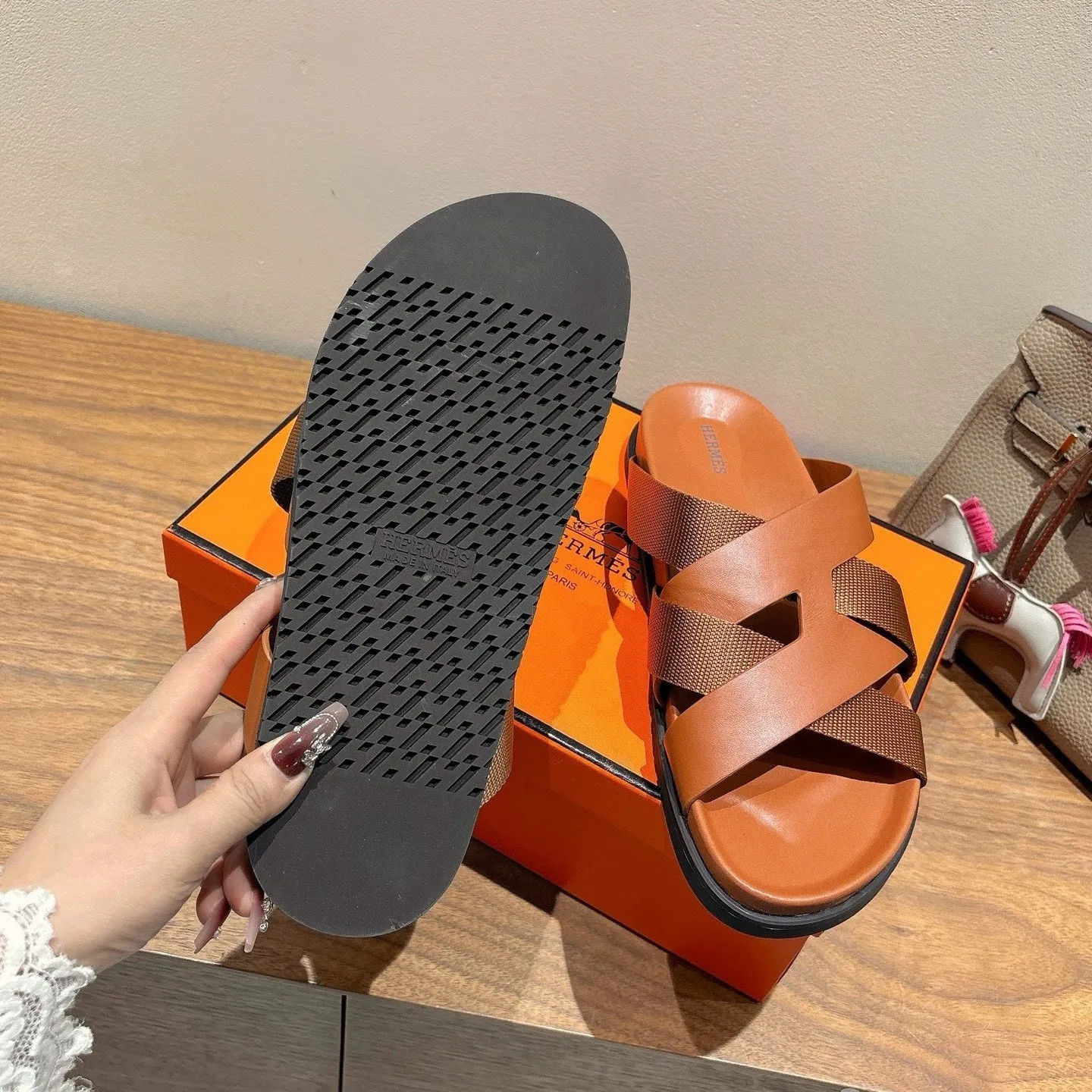 HM 25 Kazimir Sandal Calfskin Canvas
