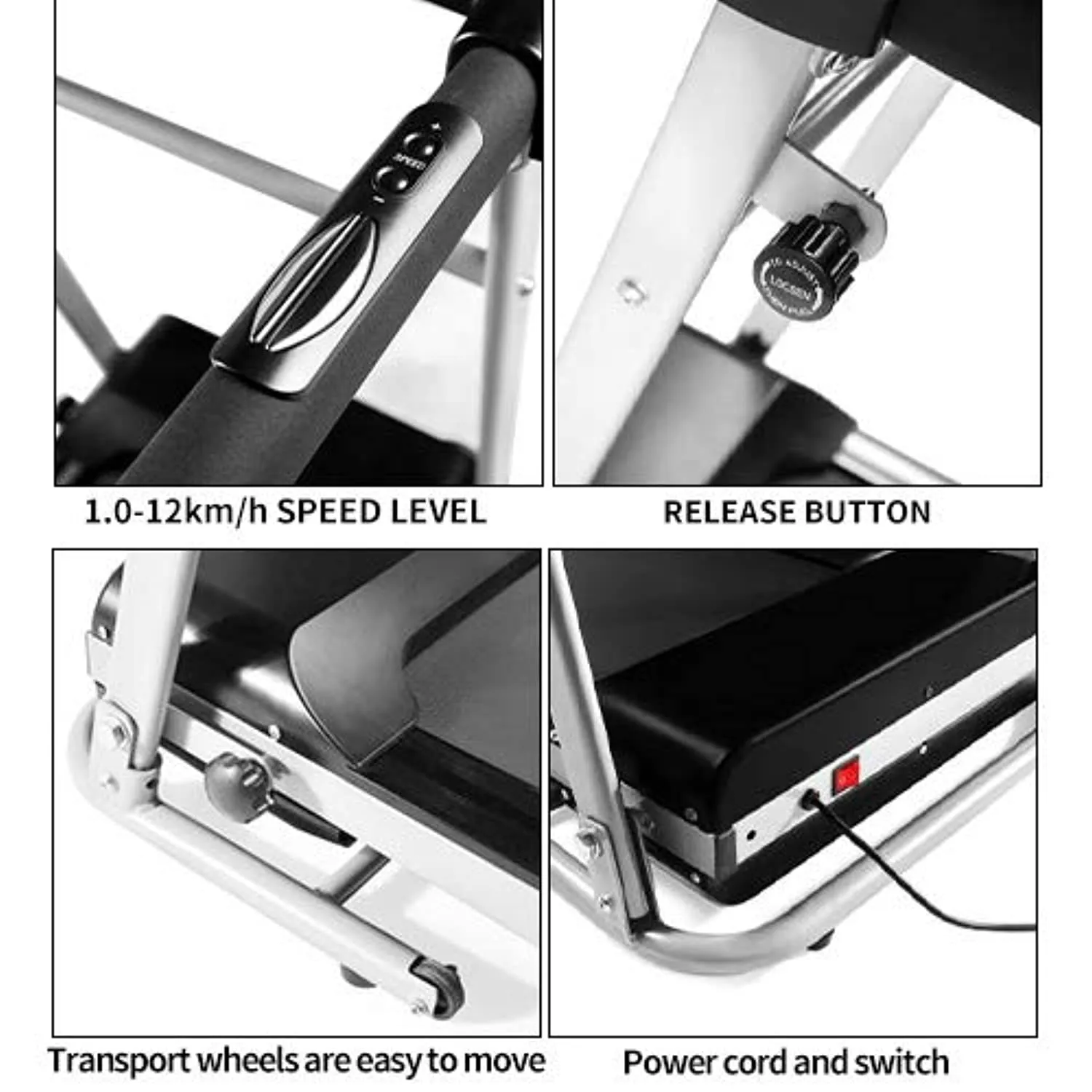 Home Foldable Treadmill, Folding Treadmill for Home Workout, Electric Walking Treadmill Machine 5" LCD Screen 250 LB Capacity MP3