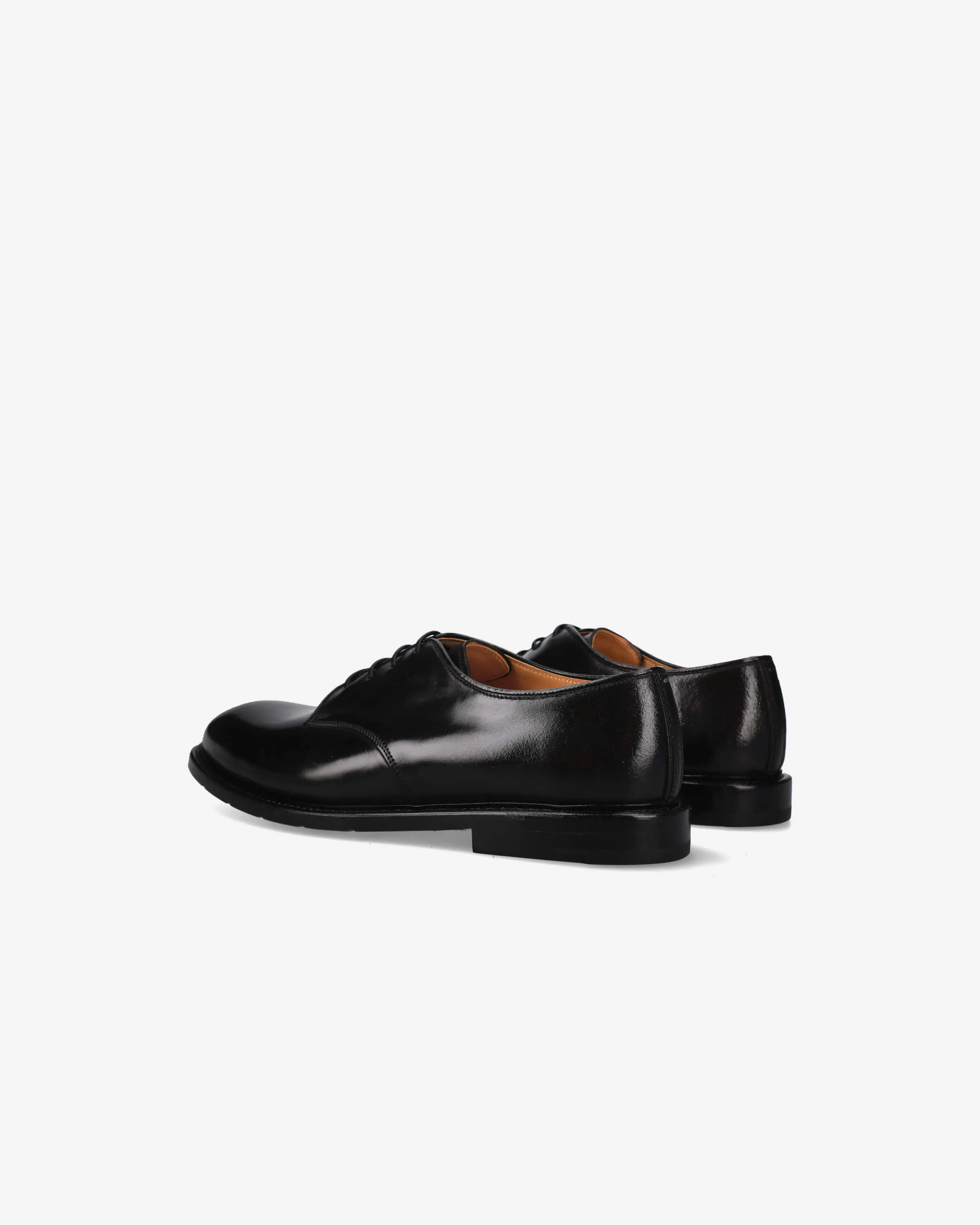 Horse Leather Derby with Logo Lettering Detail 32102AA