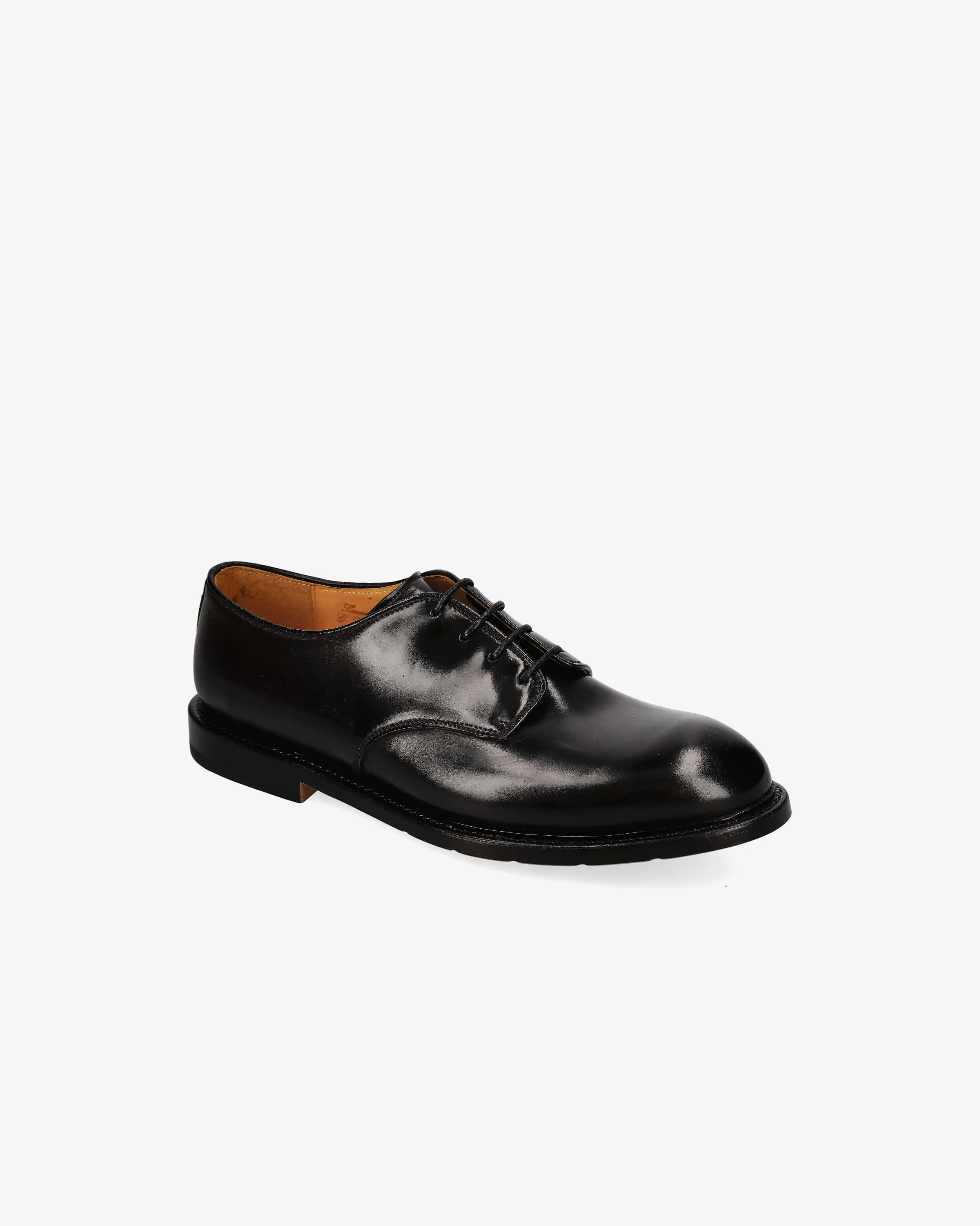 Horse Leather Derby with Logo Lettering Detail 32102AA