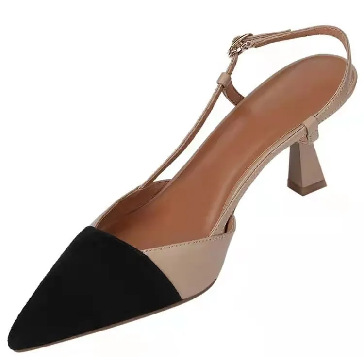 INSTOCK - New Women's Shoes Versatile Nude French Pointed Toe