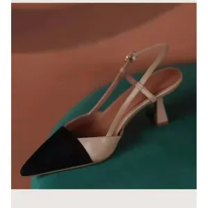 INSTOCK - New Women's Shoes Versatile Nude French Pointed Toe