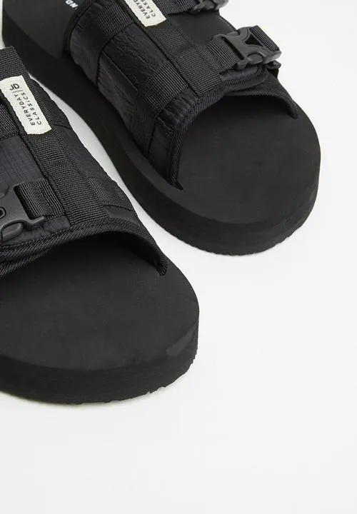 Jonathan D J Jack Nylon & Mesh Sandals Black