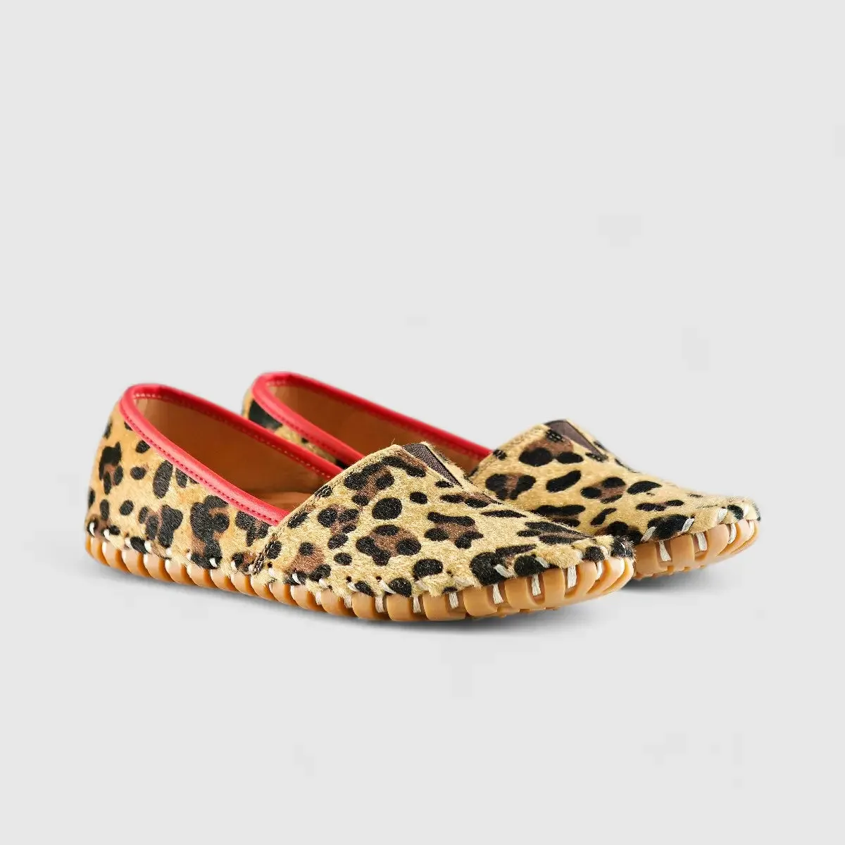 Karyoka Comfort Leather Casuals 1203 Beige Leopard