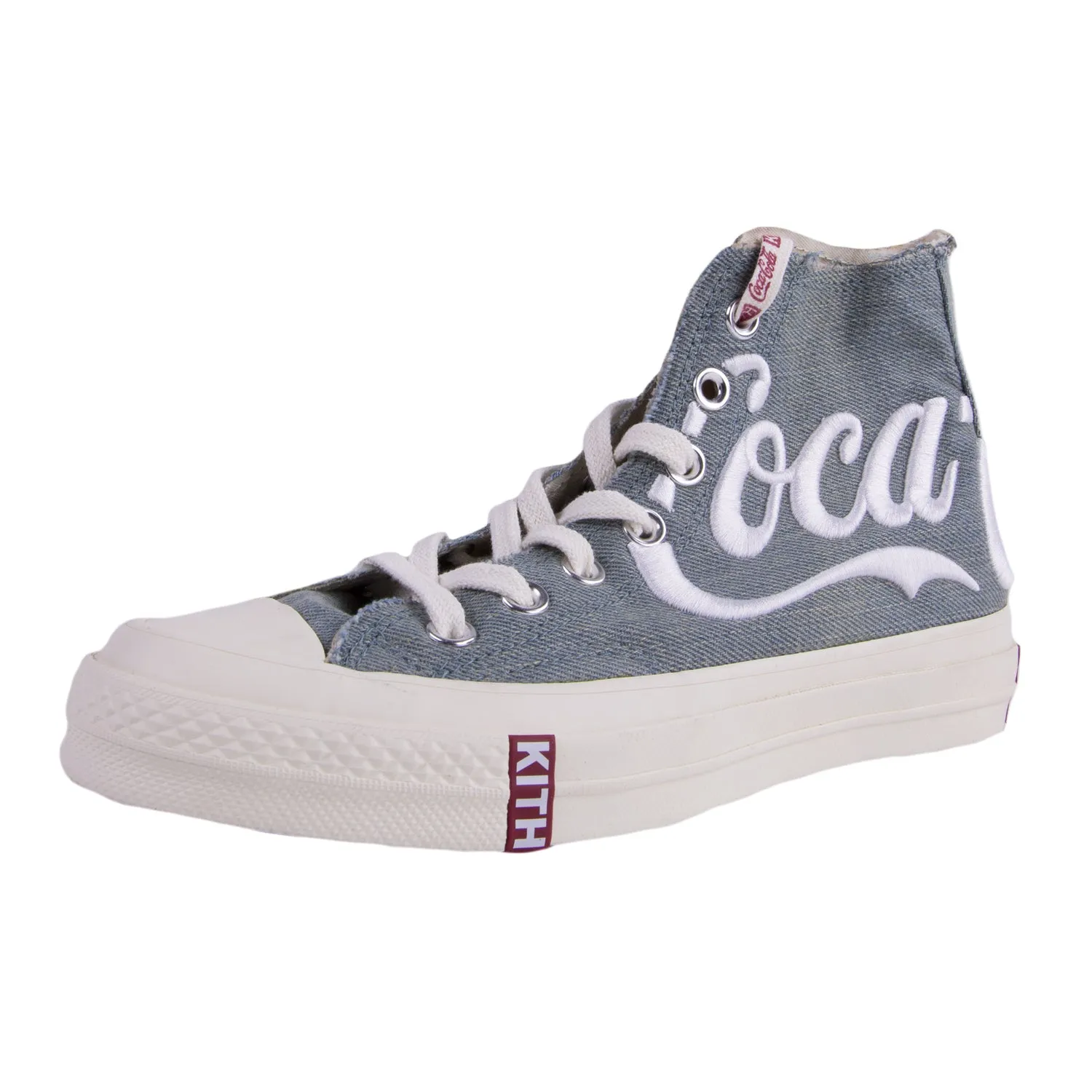 KITH X CONVERSE X COCA COLA RARE Chuck 70 Hi Sneakers, Denim, M 5 / W 7