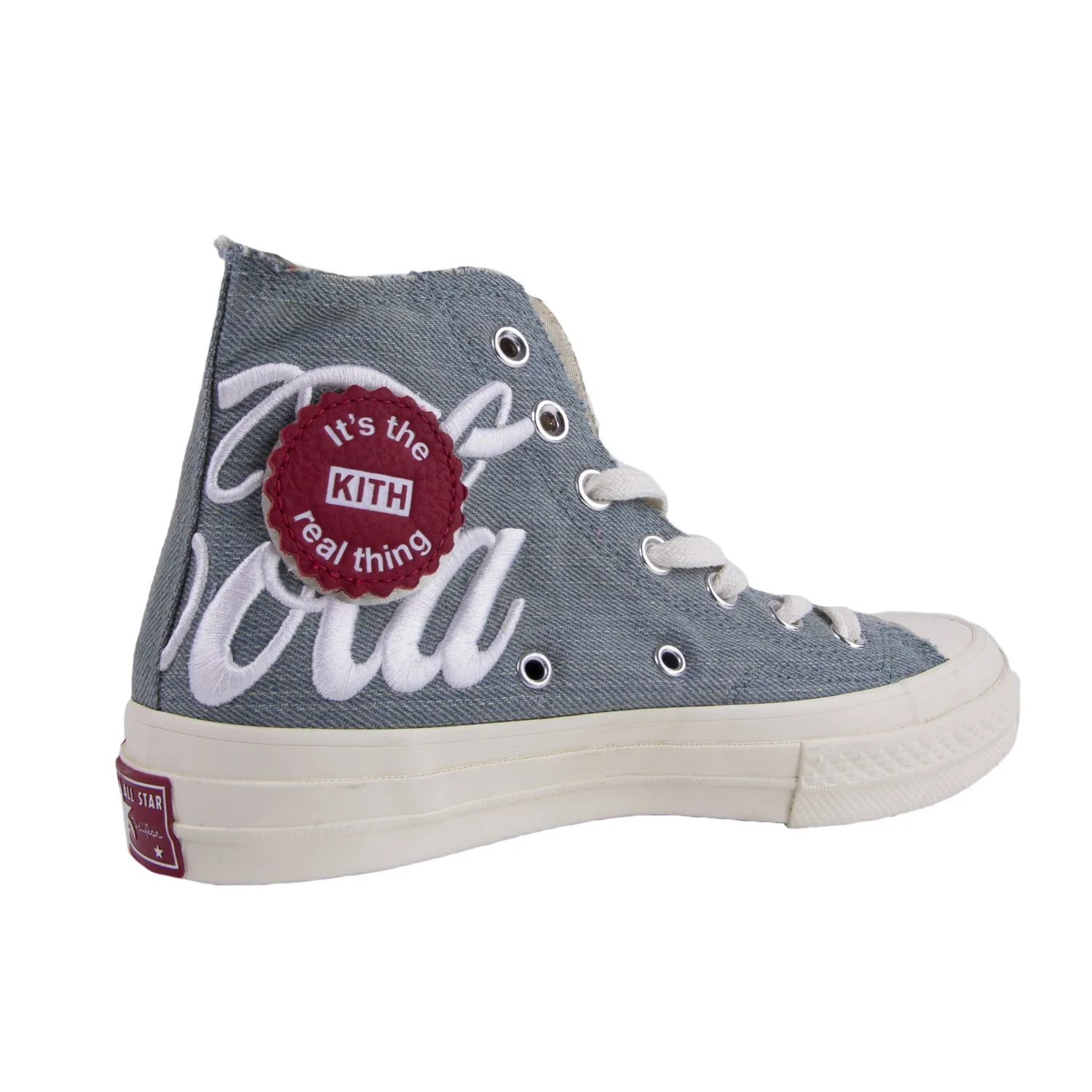 KITH X CONVERSE X COCA COLA RARE Chuck 70 Hi Sneakers, Denim, M 5 / W 7