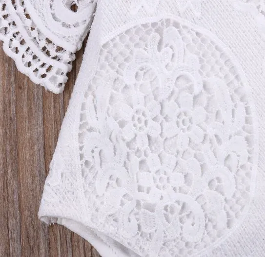 Lace Ruffle Sleeve Romper