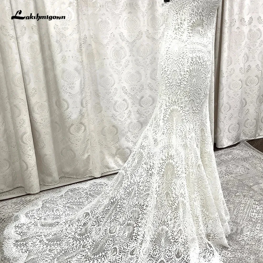 Lakshmigown Lace Boho Mermaid Wedding Dress for Women Off the Shoulder Sweetheart 2023 Robe Civil Bridal Gowns vestidos novias