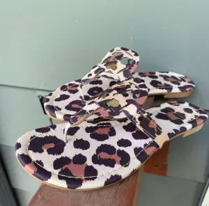 Leopard Canvas Sandals