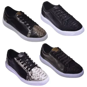 Los Altos Python Low Top Sneakers / White Sole