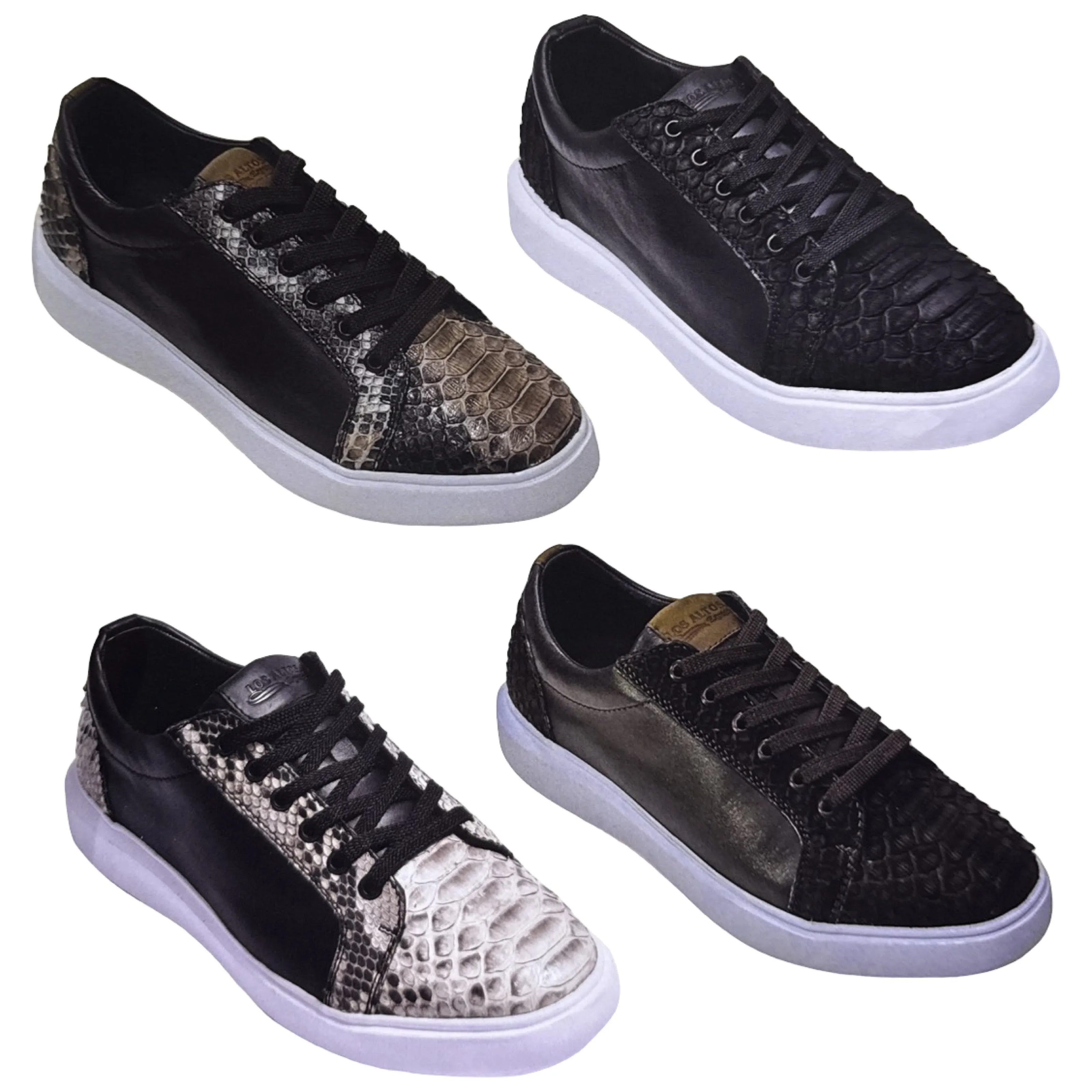 Los Altos Python Low Top Sneakers / White Sole