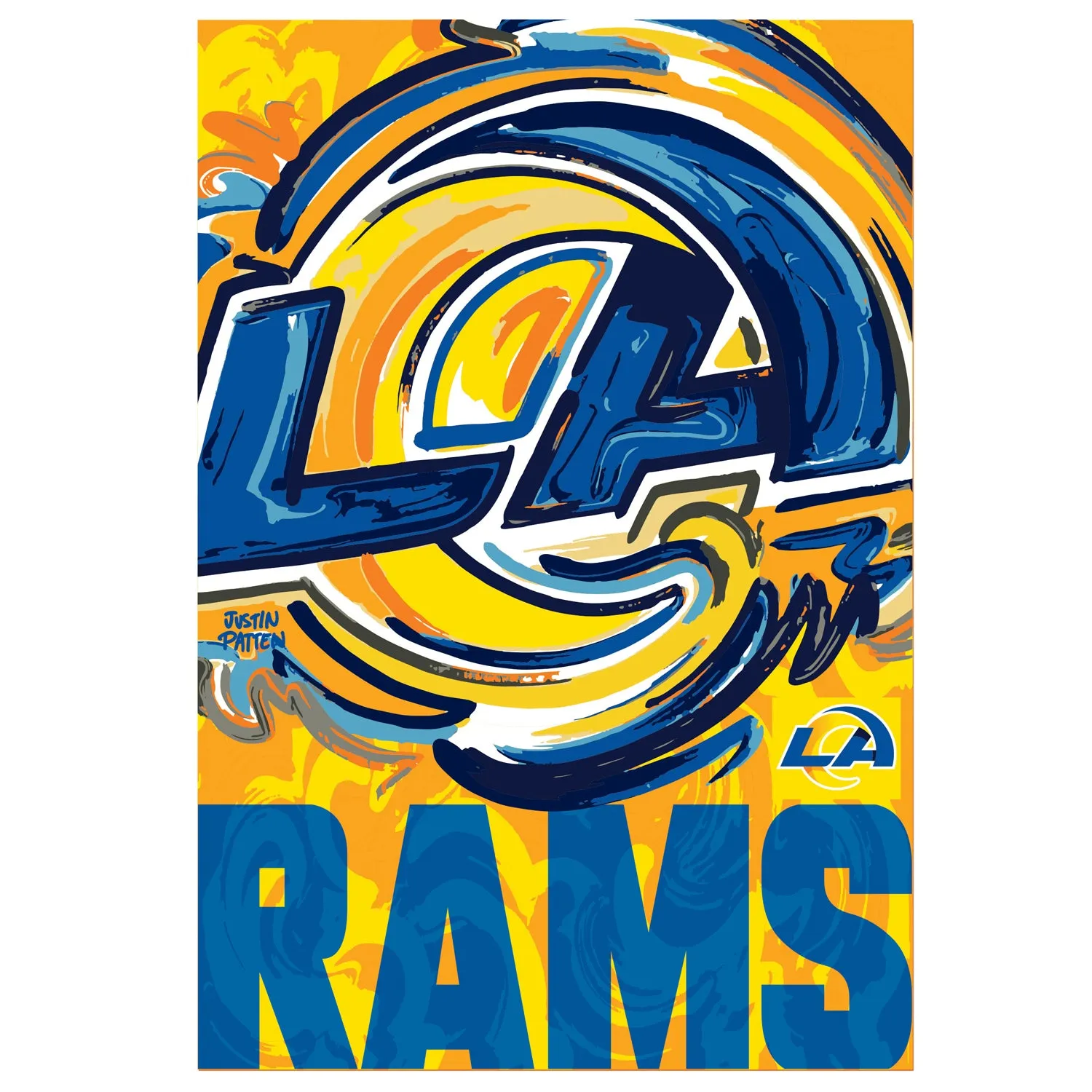 Los Angeles Rams, Suede REG, Justin Patten Logo,13s3828jpal