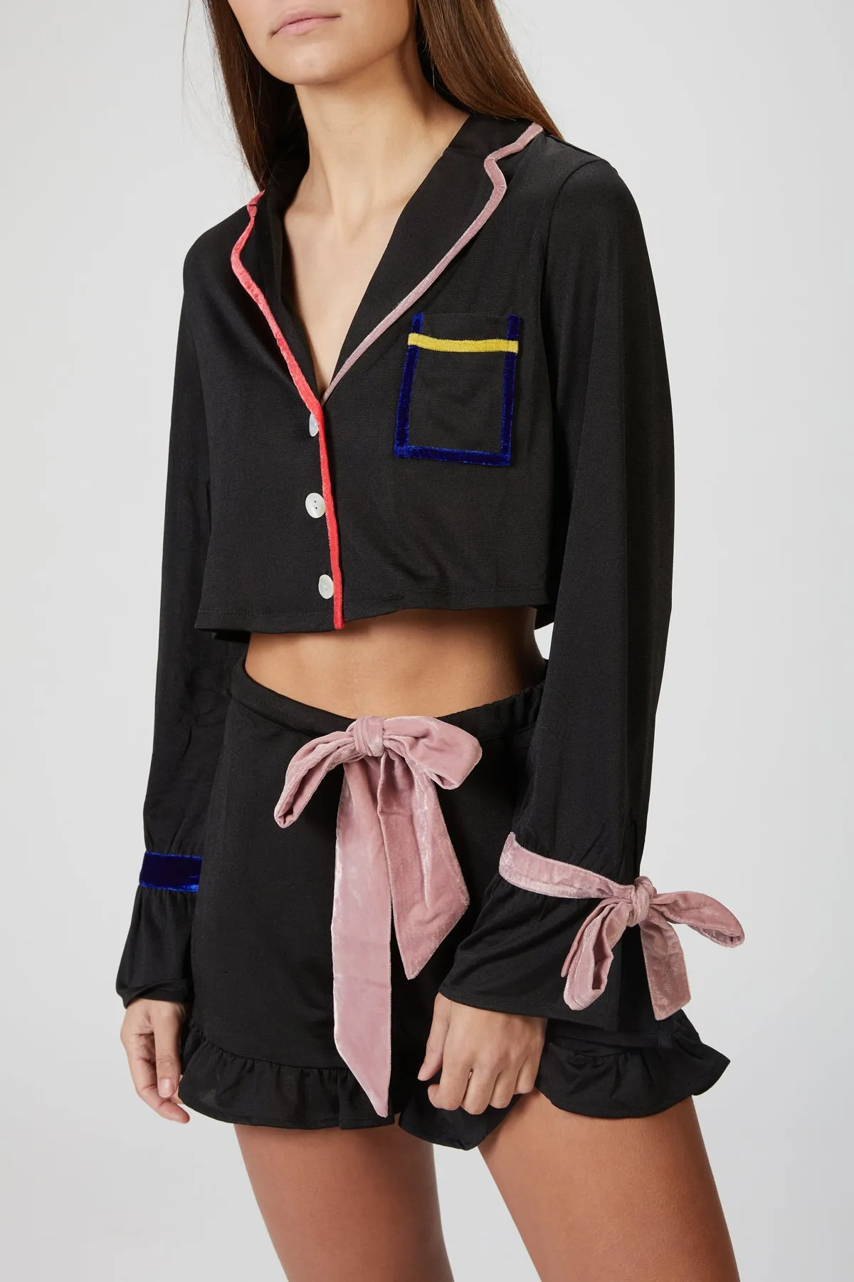 LUNA CROPPED LOUNGE TOP