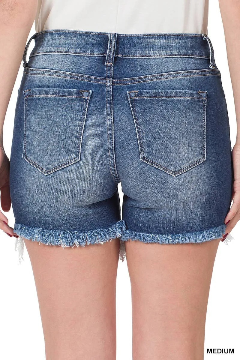 Maddy Mid Rise Denim Shorts
