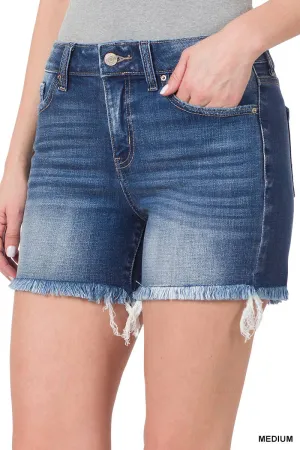 Maddy Mid Rise Denim Shorts