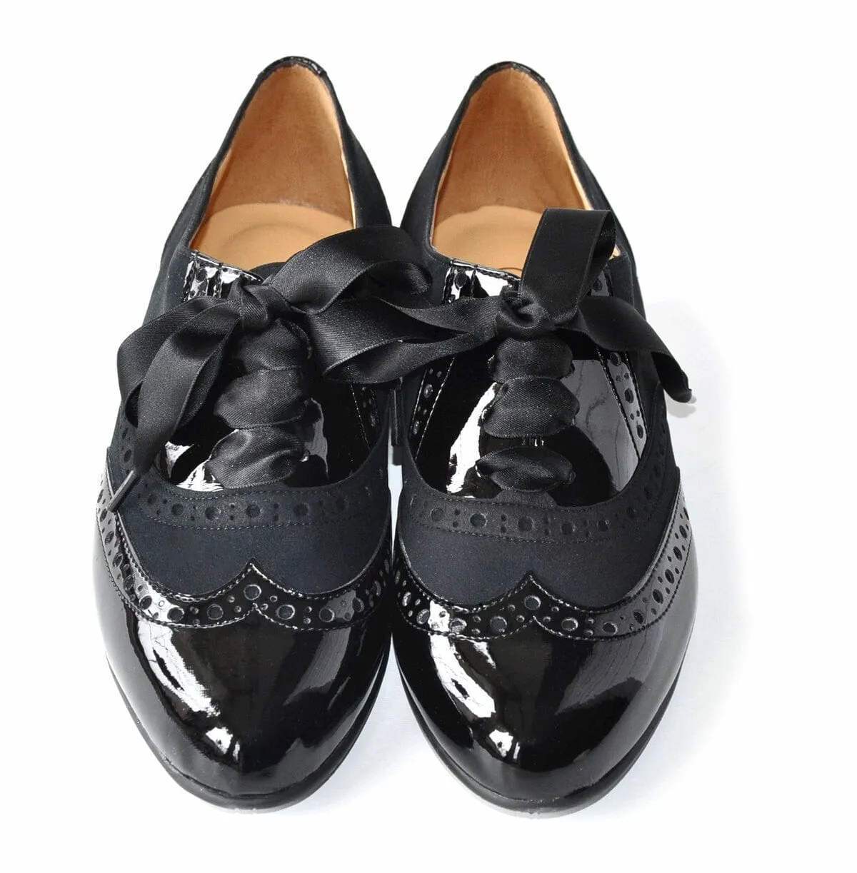Mademoiselle Women's Vegan Leather Brogues | Black