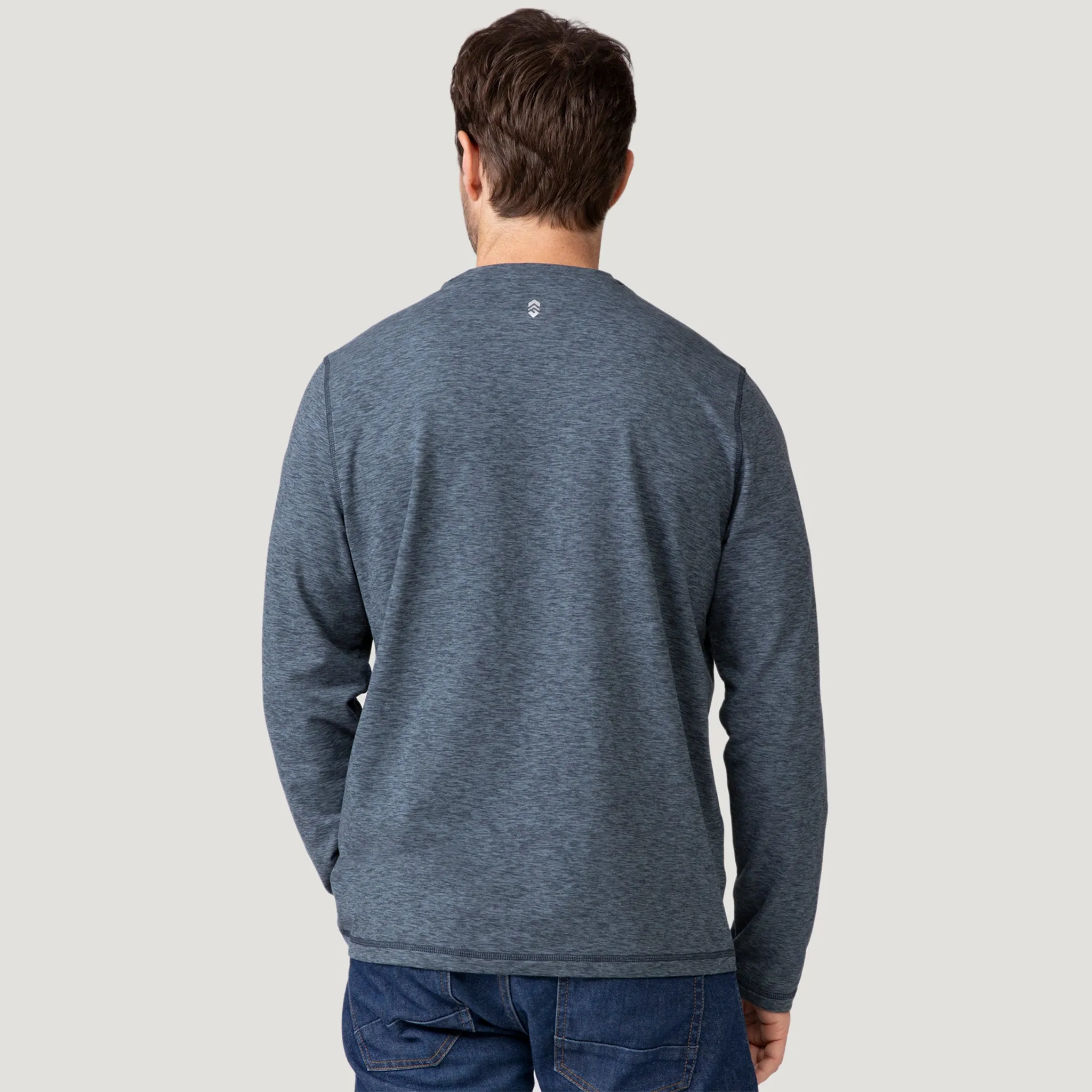 Men's FreeCycle® Sueded Spacedye Long Sleeve Crew Neck