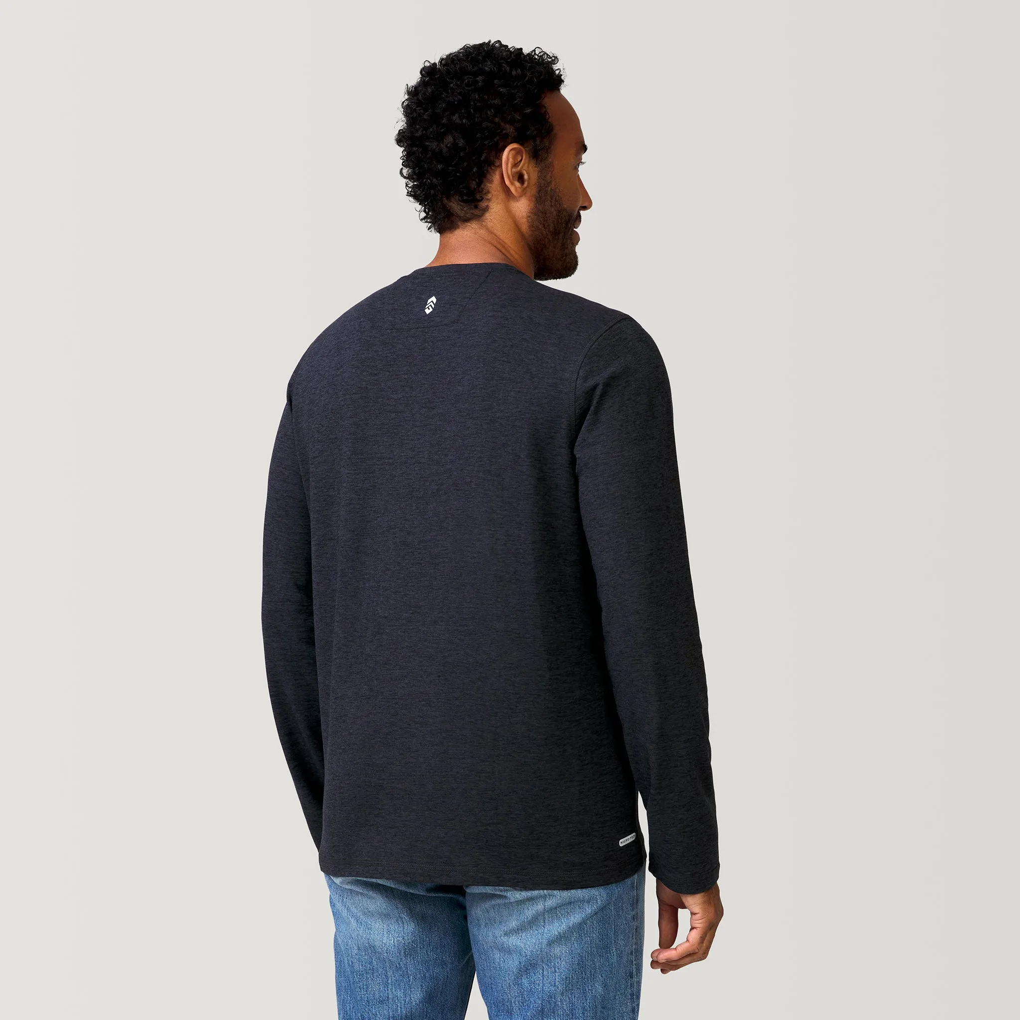 Men's FreeCycle® Sueded Spacedye Long Sleeve Crew Neck