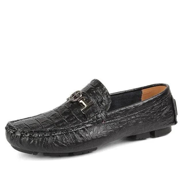 Men's Genuine Leather Men Slip On Mocassin Up To Size 14(5 Colors)