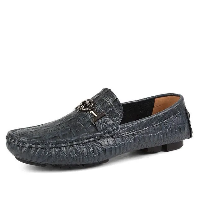 Men's Genuine Leather Men Slip On Mocassin Up To Size 14(5 Colors)