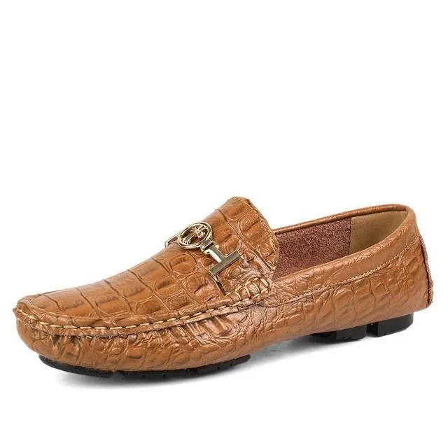 Men's Genuine Leather Men Slip On Mocassin Up To Size 14(5 Colors)