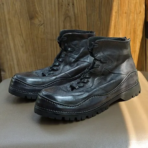 Men's trendy breathable thick bottom zipper ankle boots
