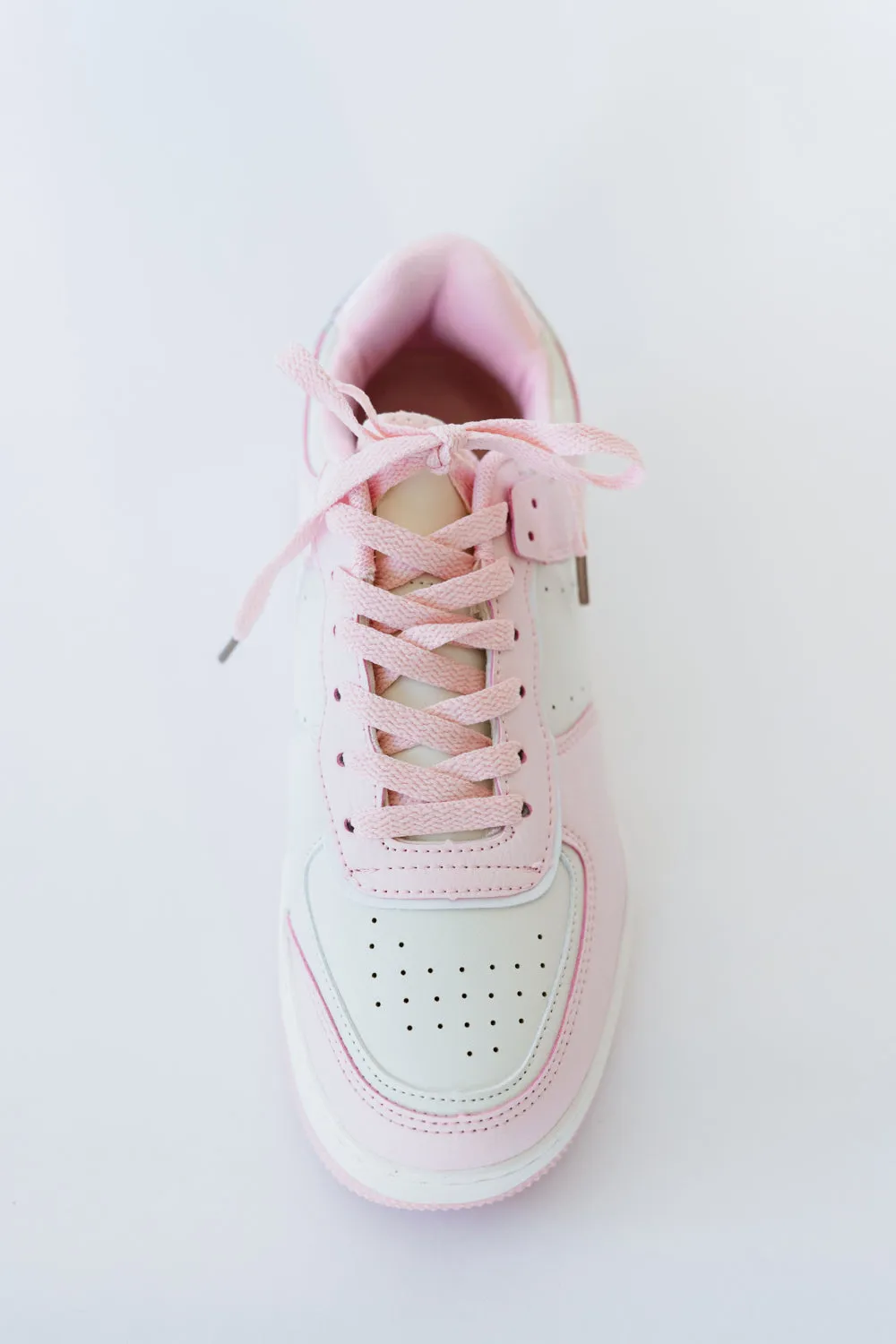 Mile a Minute Platform Sneakers - Pink and Beige