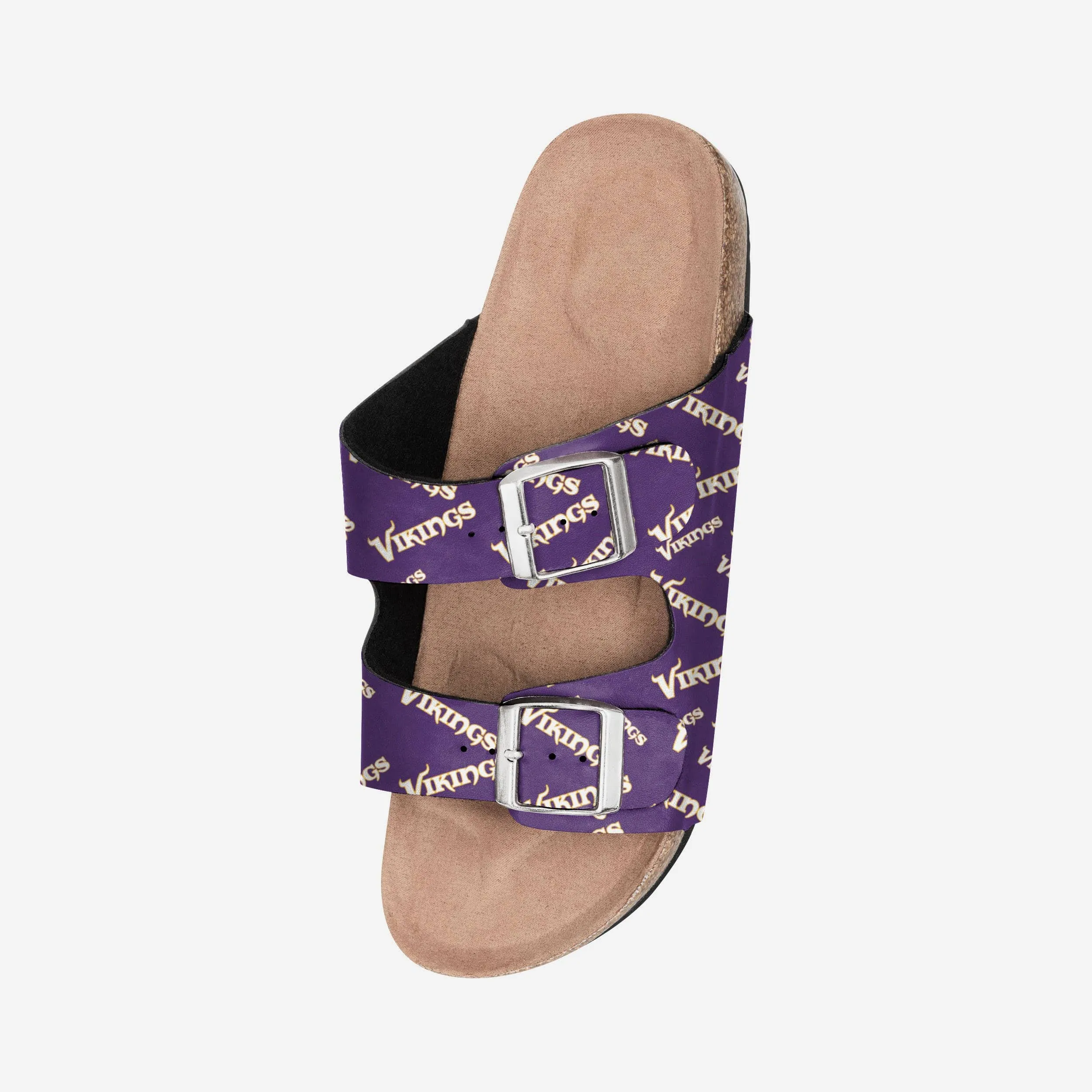 Minnesota Vikings Womens Mini Print Double Buckle Sandal