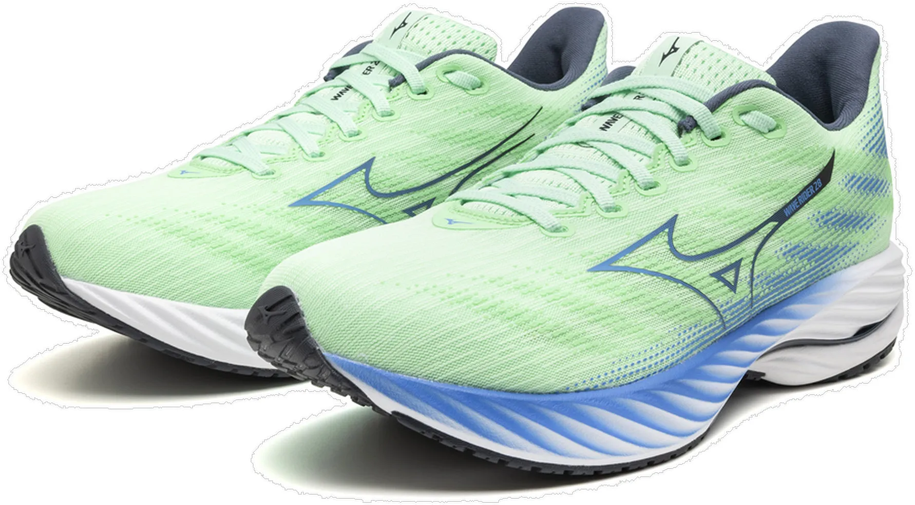 Mizuno Wave Rider 28 Mens Running Shoes - Green