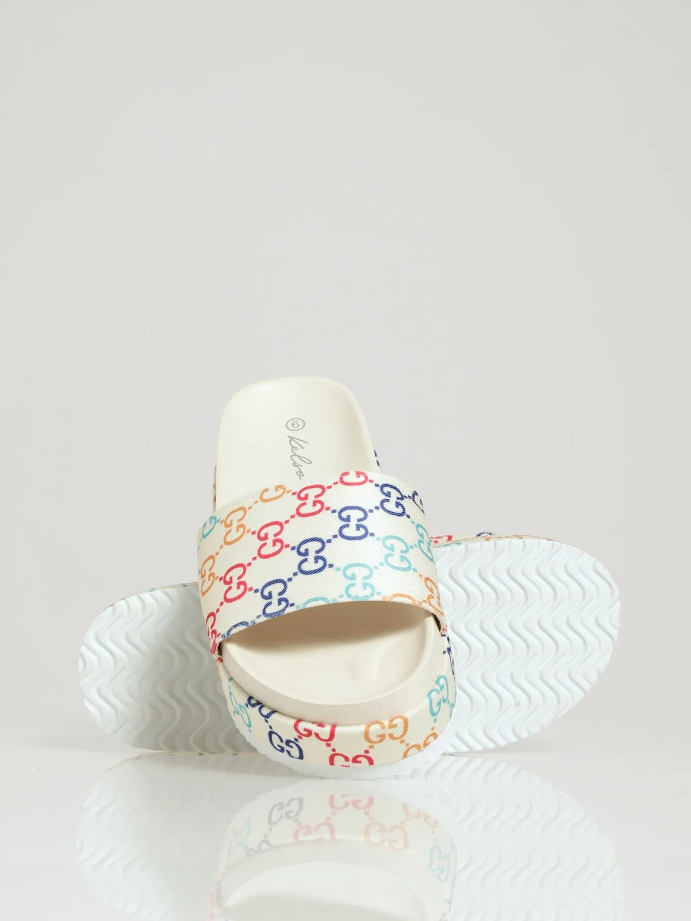 Monogram Printed Canvas Flatform Slide