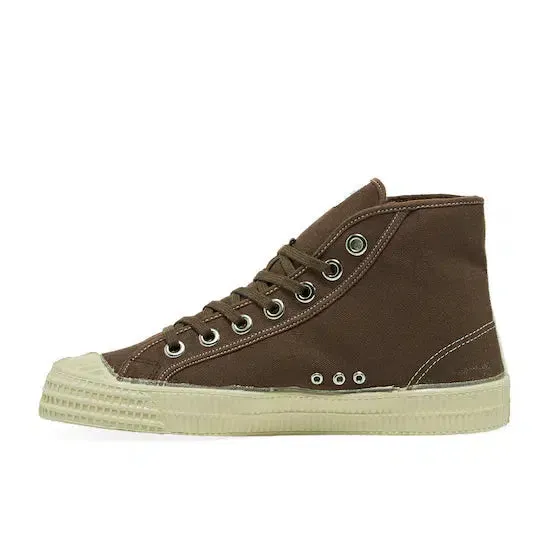 Novesta - Adult Star Dribble contrast stitch shoes - brown / beige / ecru
