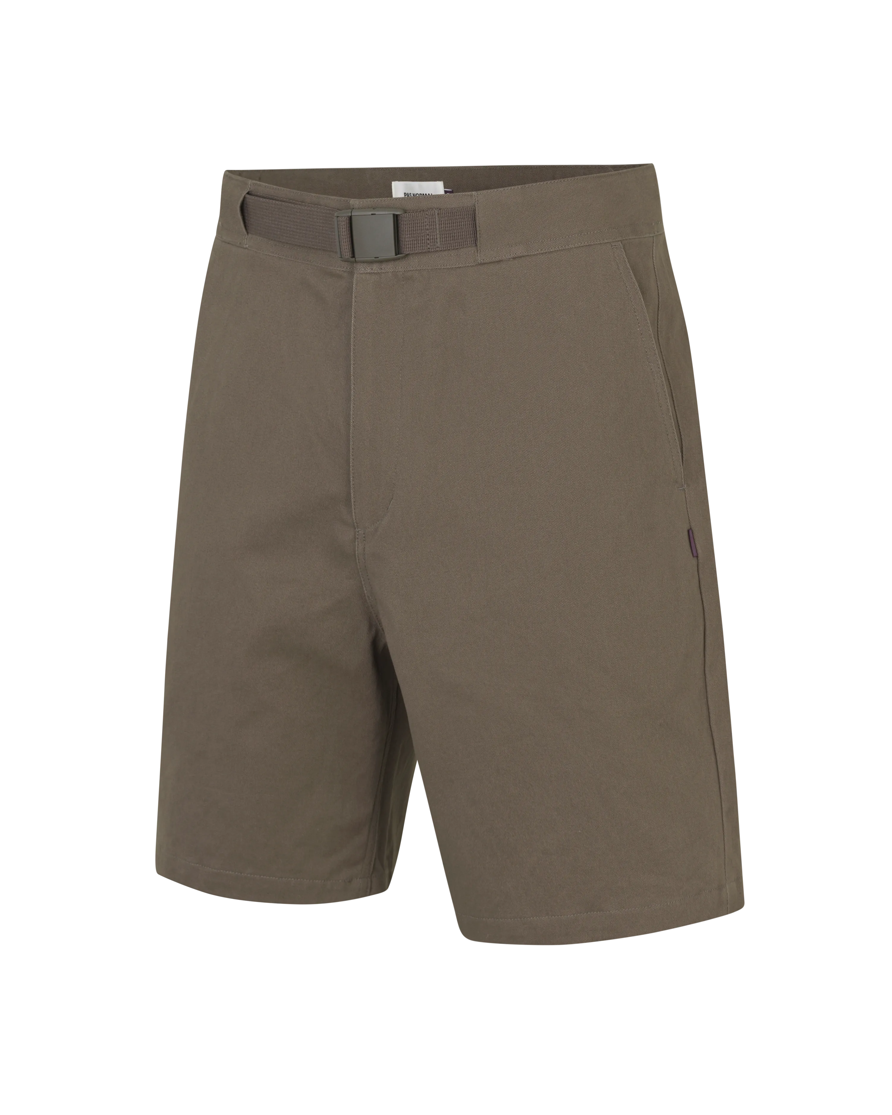 Off-Race Cotton Twill Shorts - Ash Brown