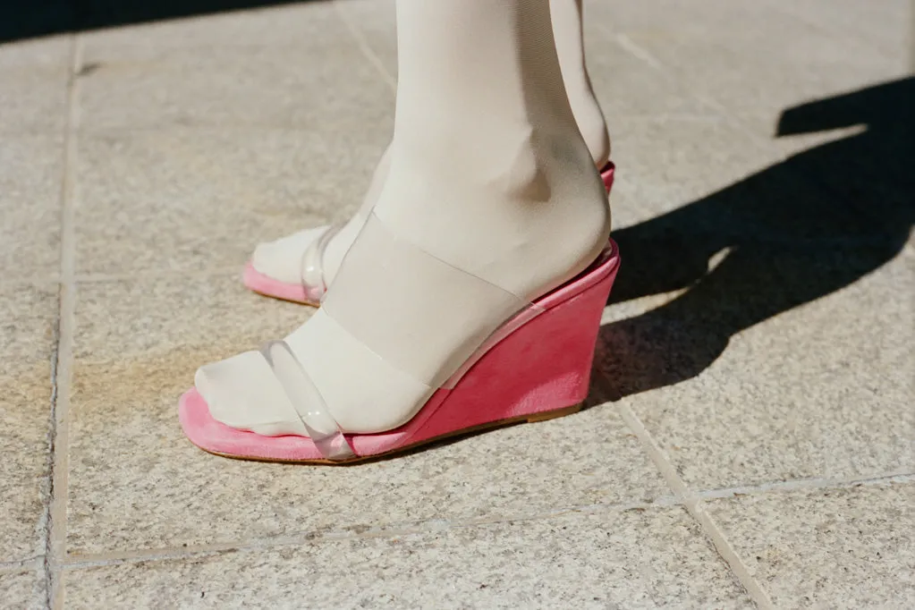 OLYMPIA WEDGE, MULBERRY SUEDE