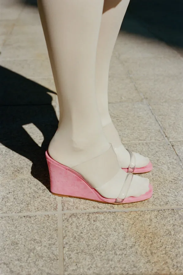 OLYMPIA WEDGE, MULBERRY SUEDE