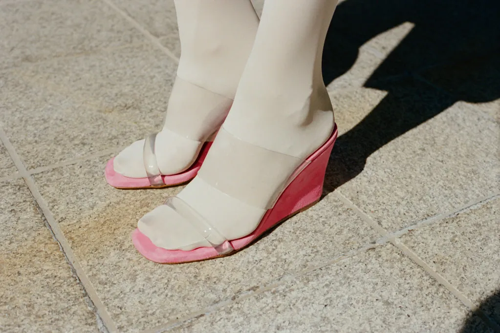 OLYMPIA WEDGE, MULBERRY SUEDE