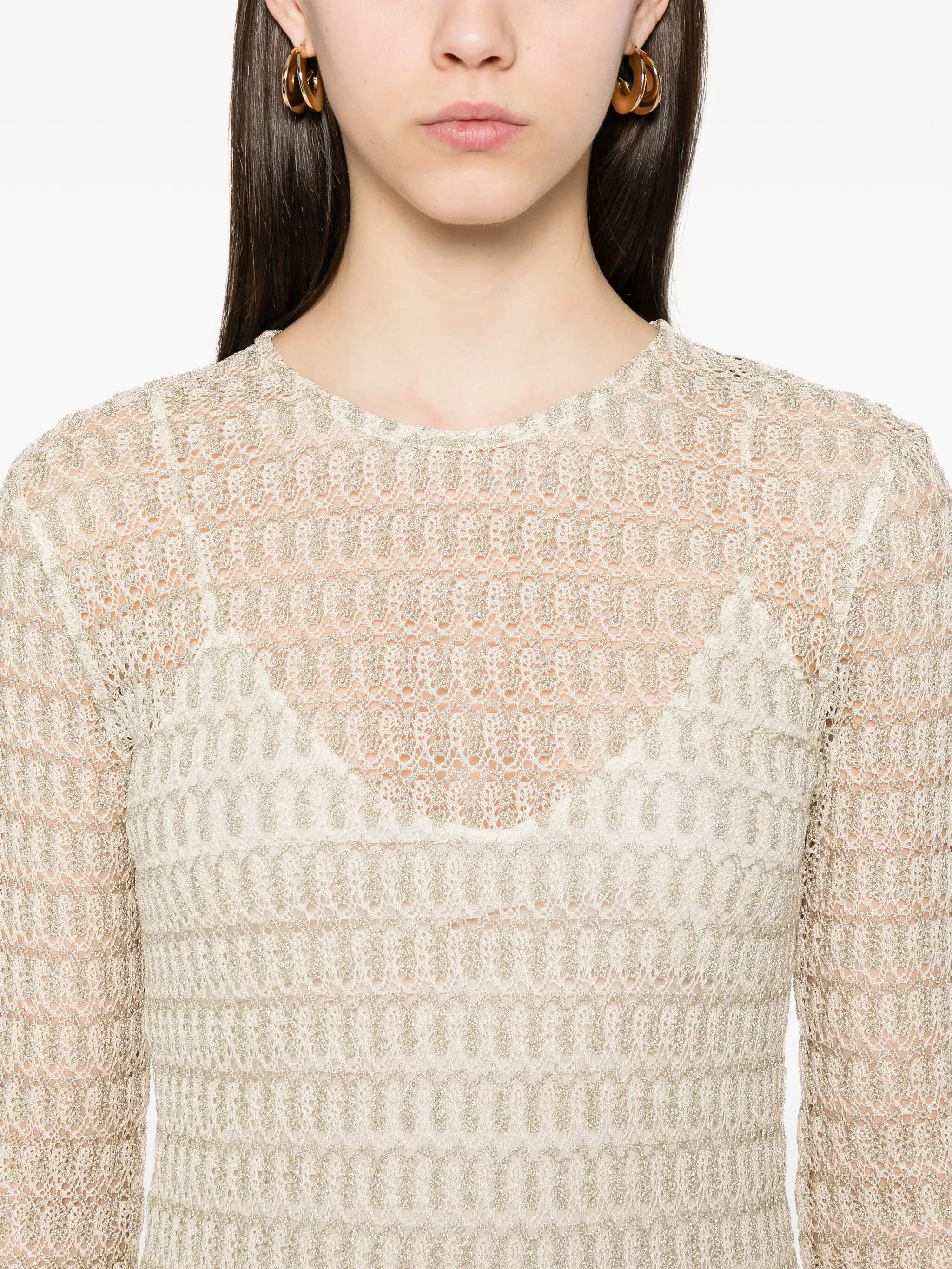 Open Knit Mini Dress