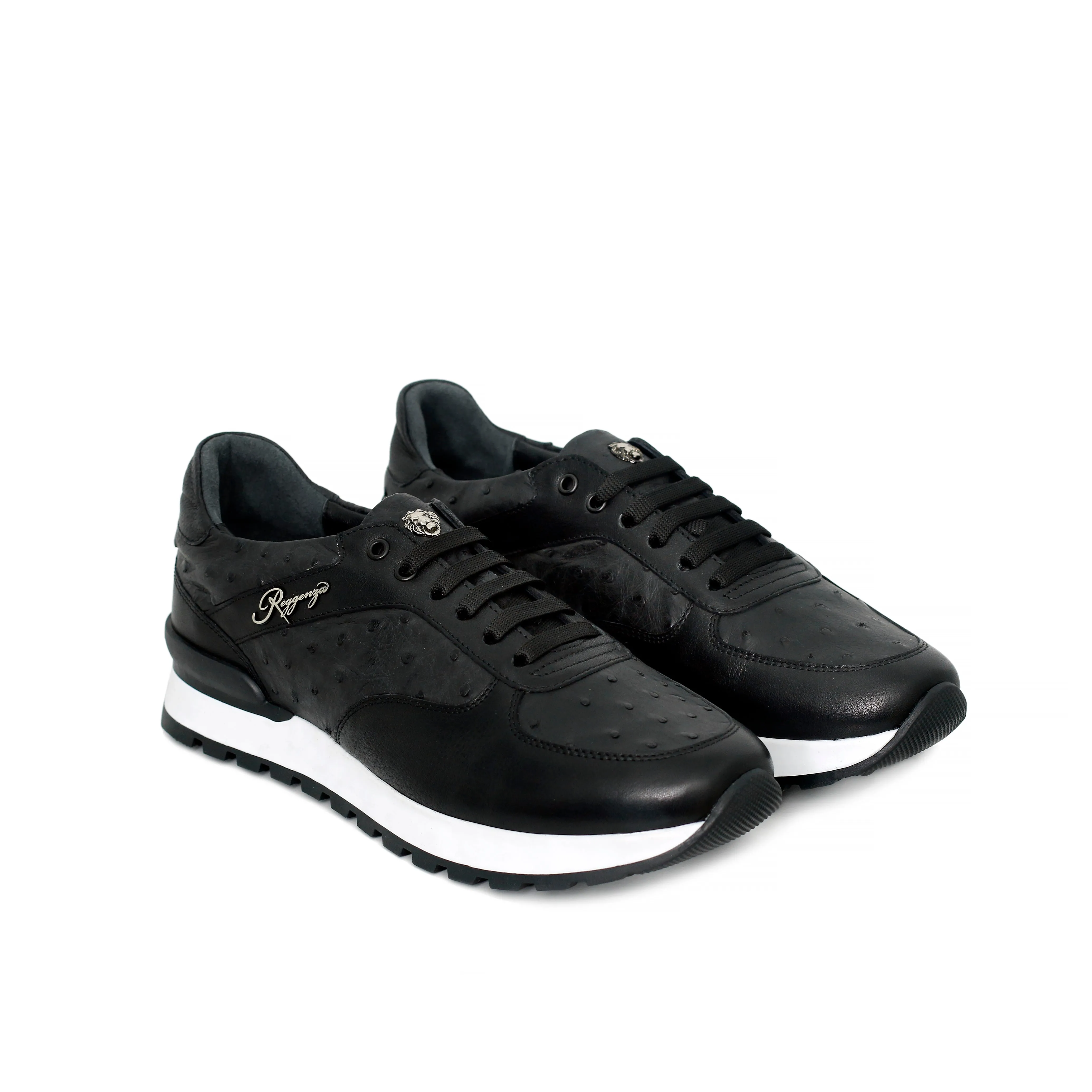 Ostrich Leather Runner Sneakers