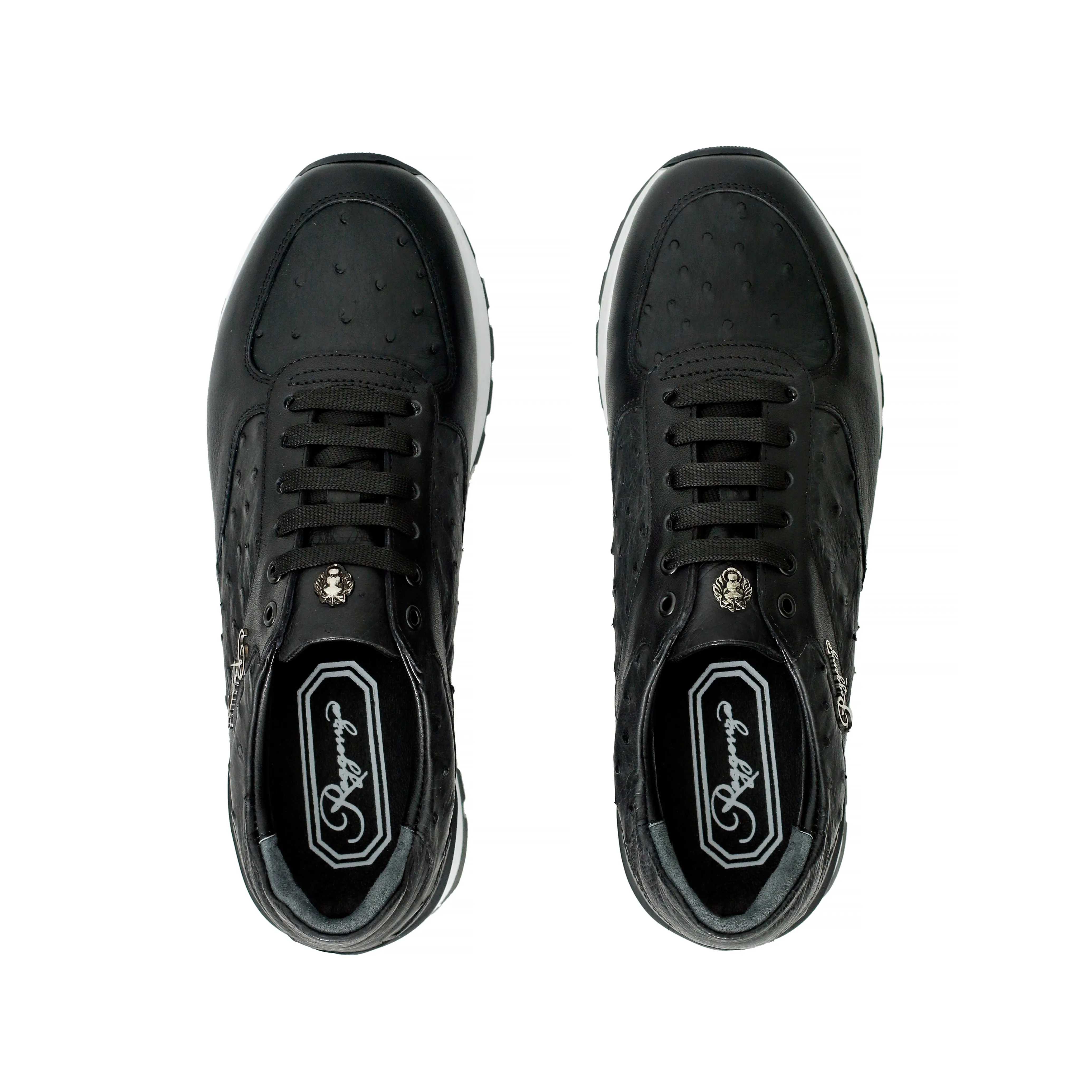 Ostrich Leather Runner Sneakers