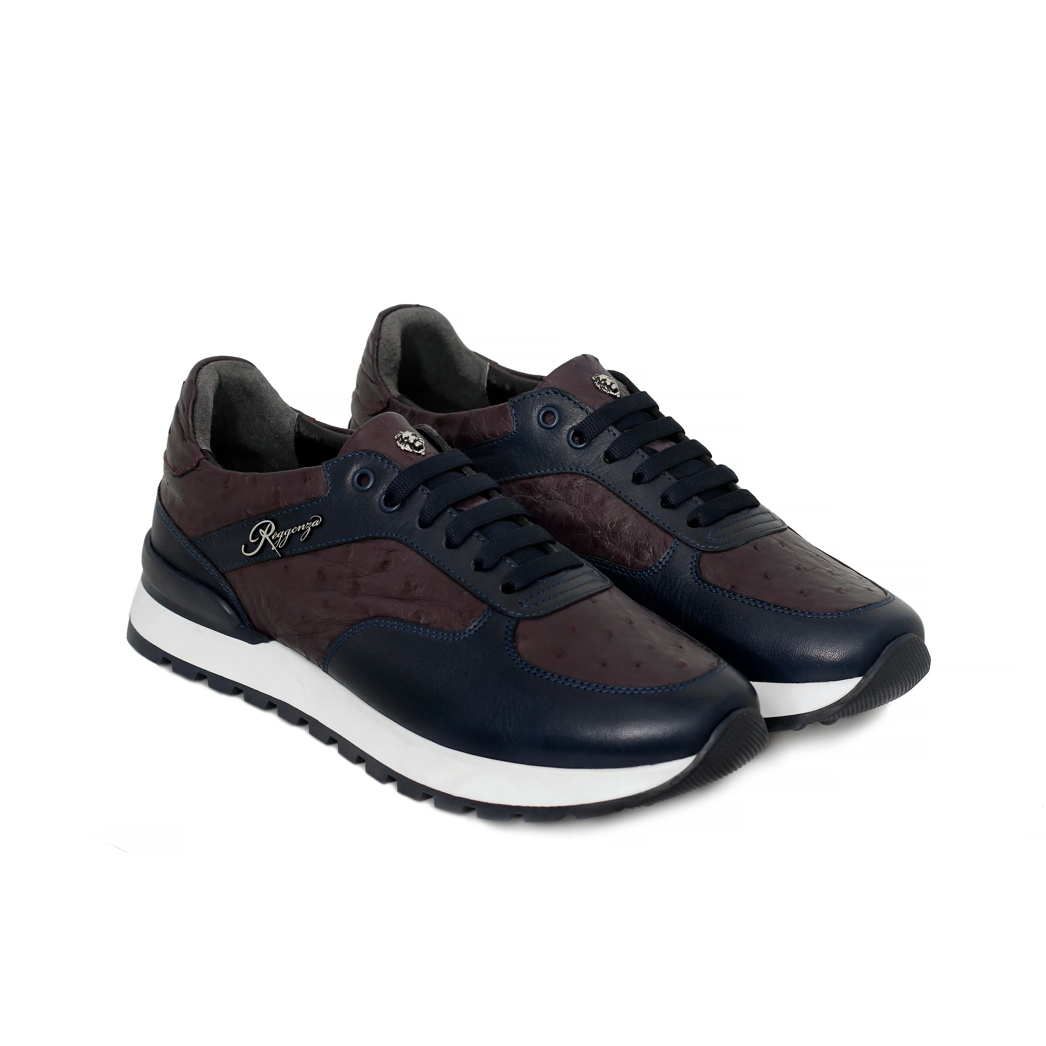 Ostrich Leather Runner Sneakers