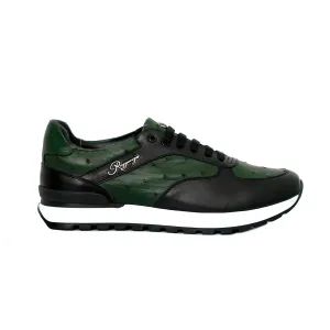 Ostrich Leather Runner Sneakers