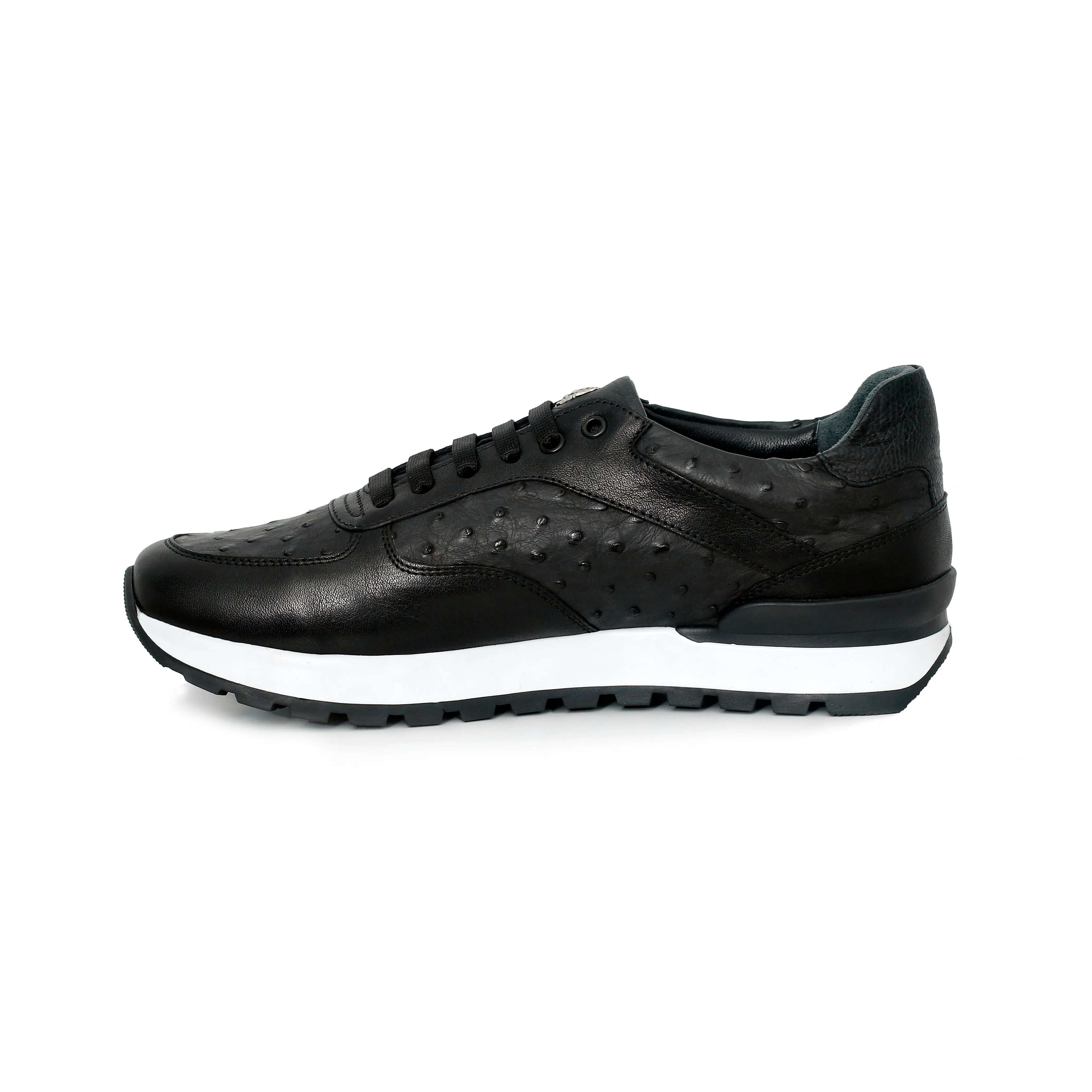 Ostrich Leather Runner Sneakers