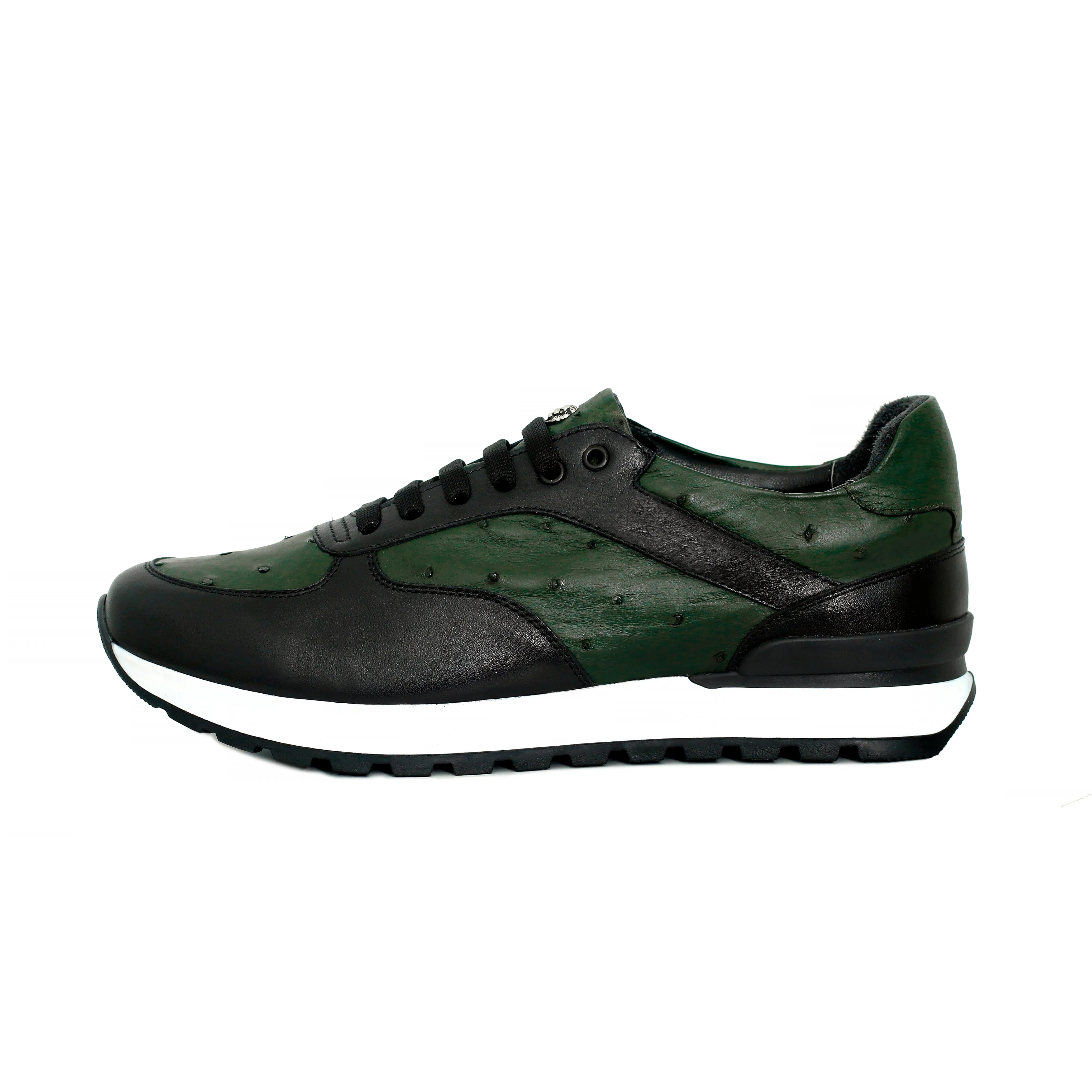 Ostrich Leather Runner Sneakers