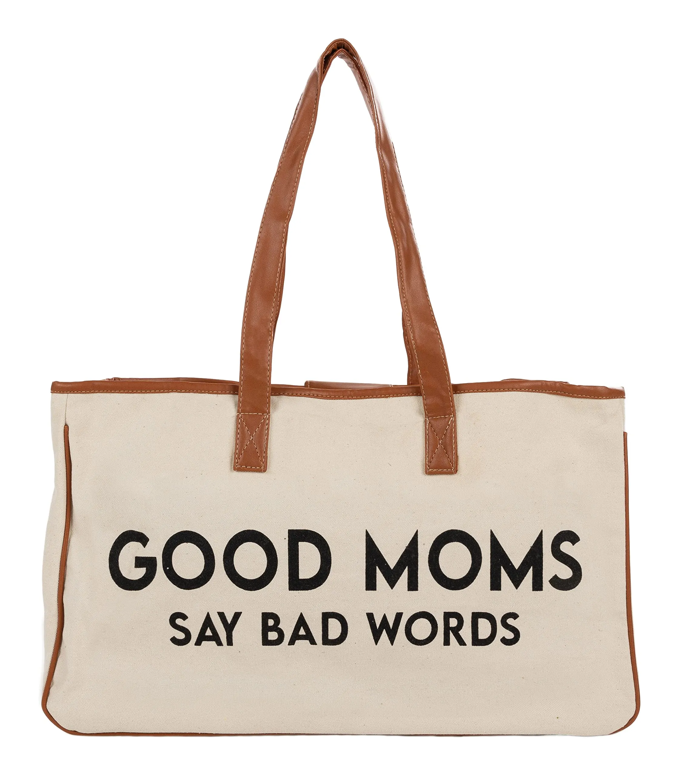 Oversized Constructed Canvas Cotton Tote Bag by Funky Junque